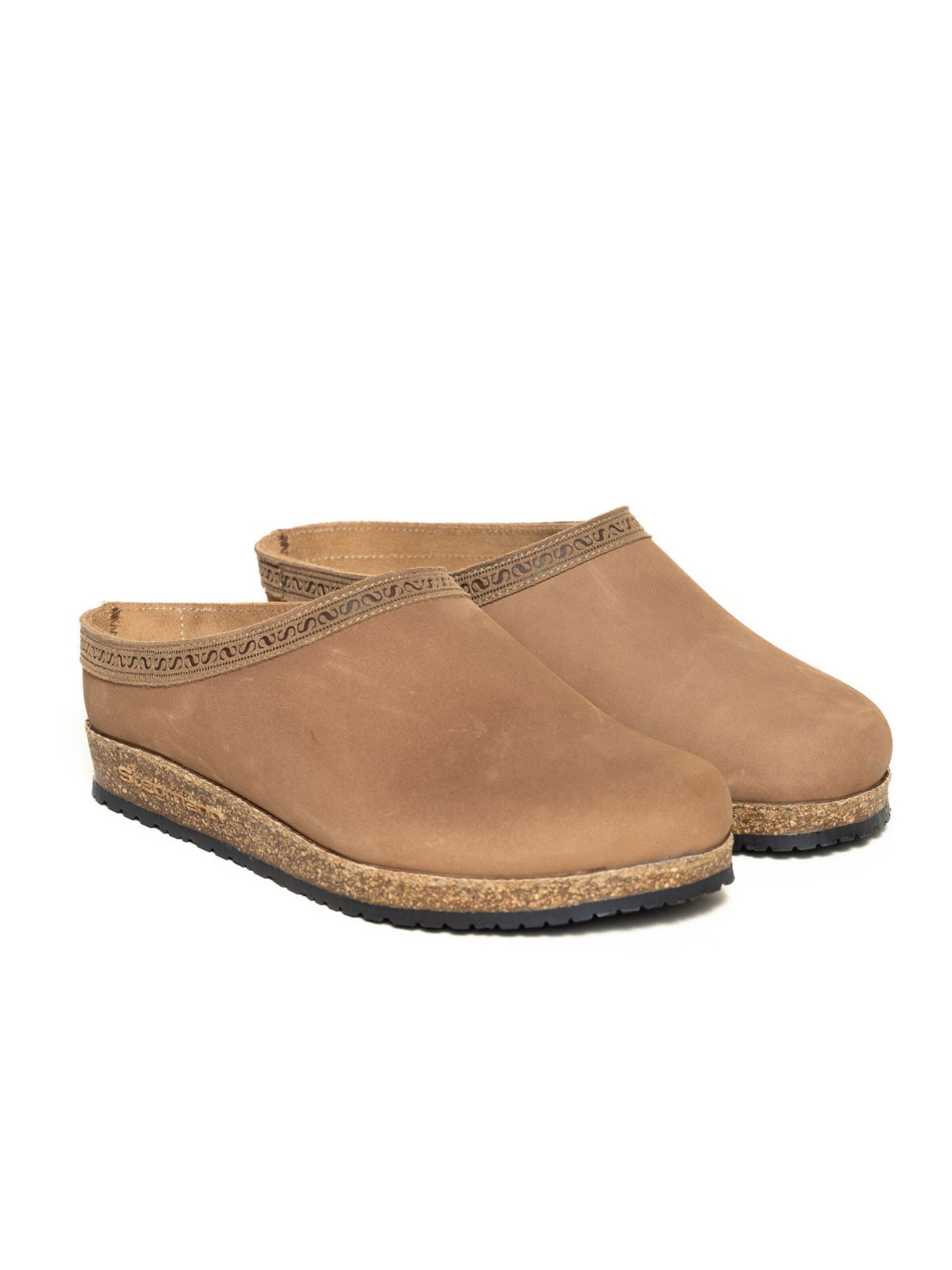 Stegmann Clogs 'Lederhausschuh Leder Clog Stegmann'‌‌‌‌‌ in Braun