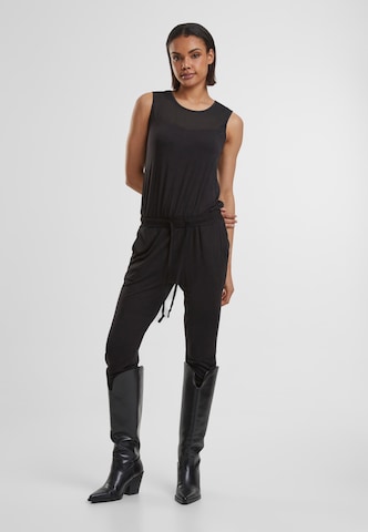 Urban Classics Jumpsuit in Zwart: voorkant