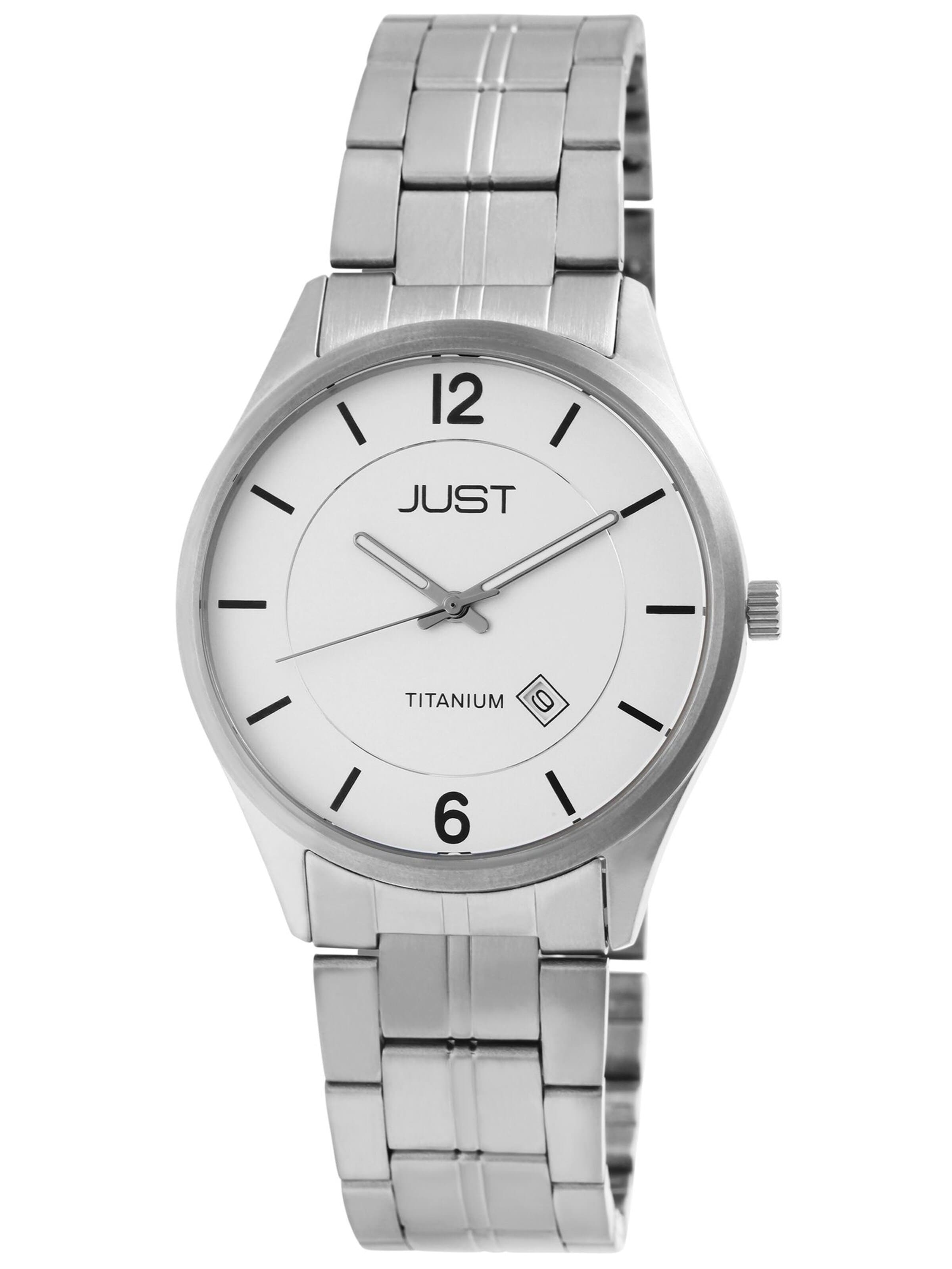 JUST Analog Watch 'Fenrih, Datumsanzeige' in Grey: front