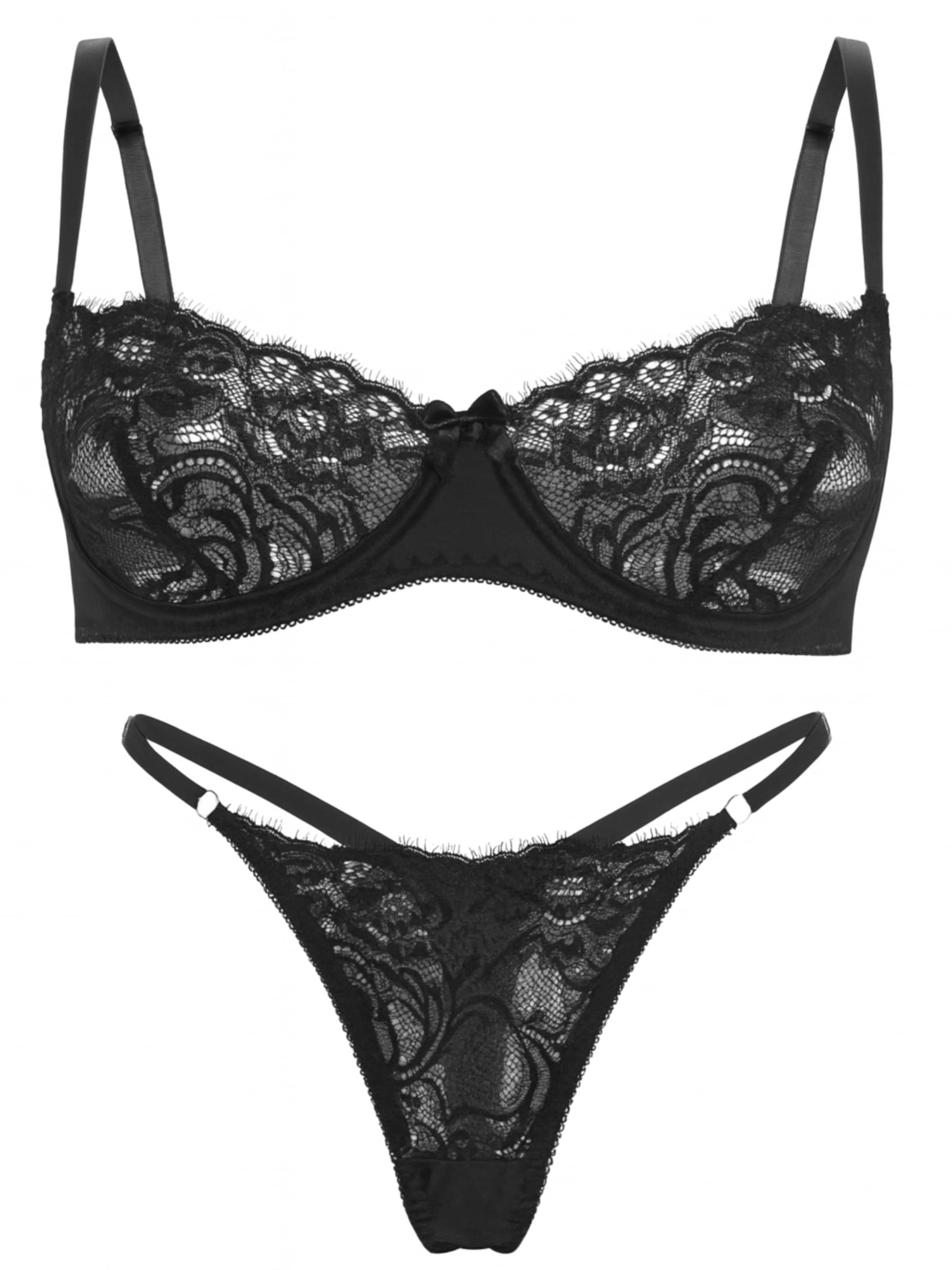 Orchibelle Bustier Wäsche-Sets‌‌‌‌‌‌‌ in Schwarz: Vorderseite