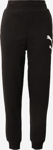 PUMA Tapered Workout Pants in Black: front