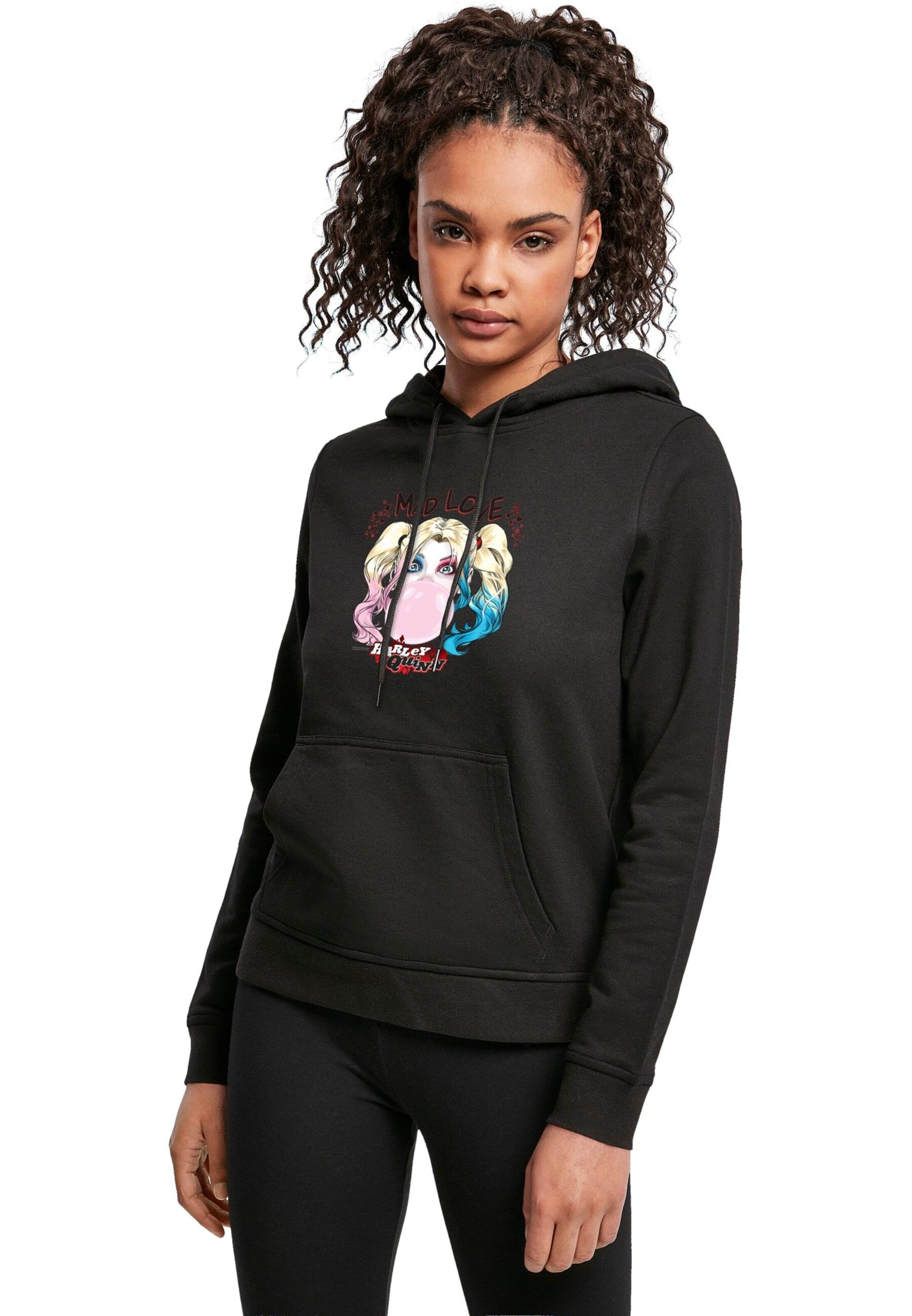 Sweat-shirt 'Batman - Harley Quinn Mad Love' ABSOLUTE CULT en noir : devant