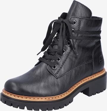 Rieker Lace-up bootie in Black: front