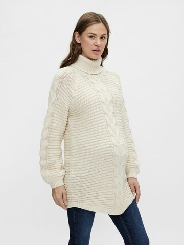 MAMALICIOUS Sweater 'PCMDIGA' in Beige: front