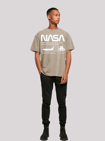T-Shirt 'Classic Space Shuttle' F4NT4STIC en beige