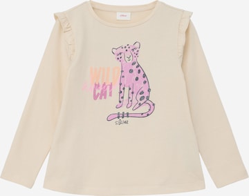 T-Shirt s.Oliver en beige : devant