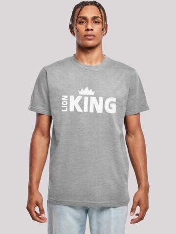 F4NT4STIC Shirt 'König der Löwen Movie Crown' in Grau: Vorderseite