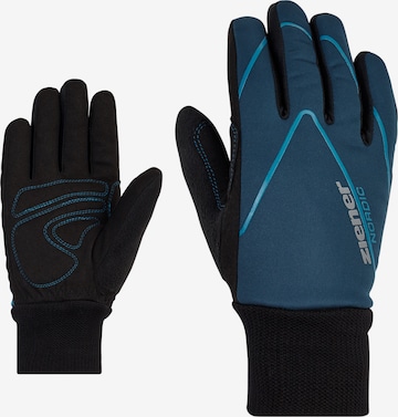 ZIENER Athletic Gloves in Blue: front