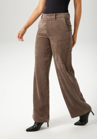 Aniston CASUAL Wide Leg Hose in Braun