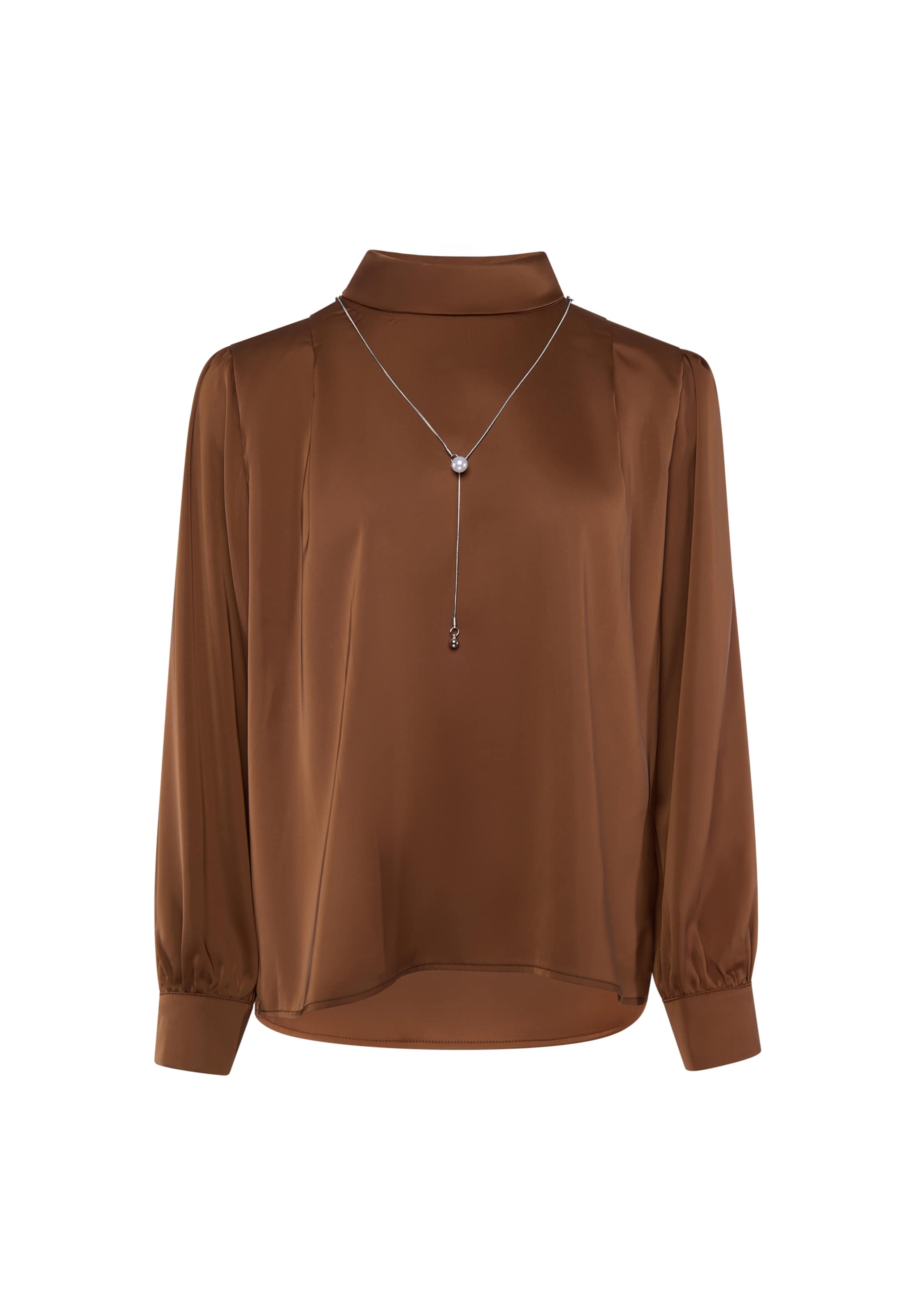 usha BLACK LABEL Blusa em S em castanho, Vista do artigo