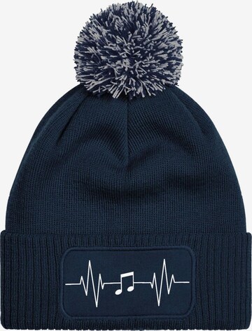 Youth Designz Mütze 'Heartbeat Musik' in Blau: Vorderseite