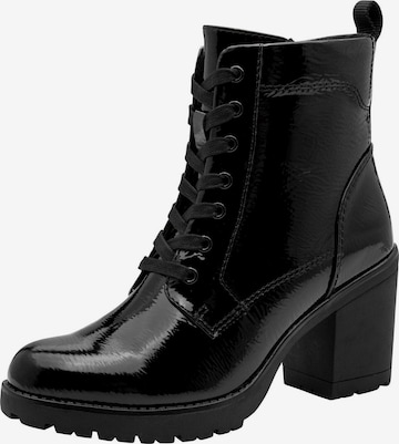 MARCO TOZZI Lace-Up Ankle Boots in Black: front