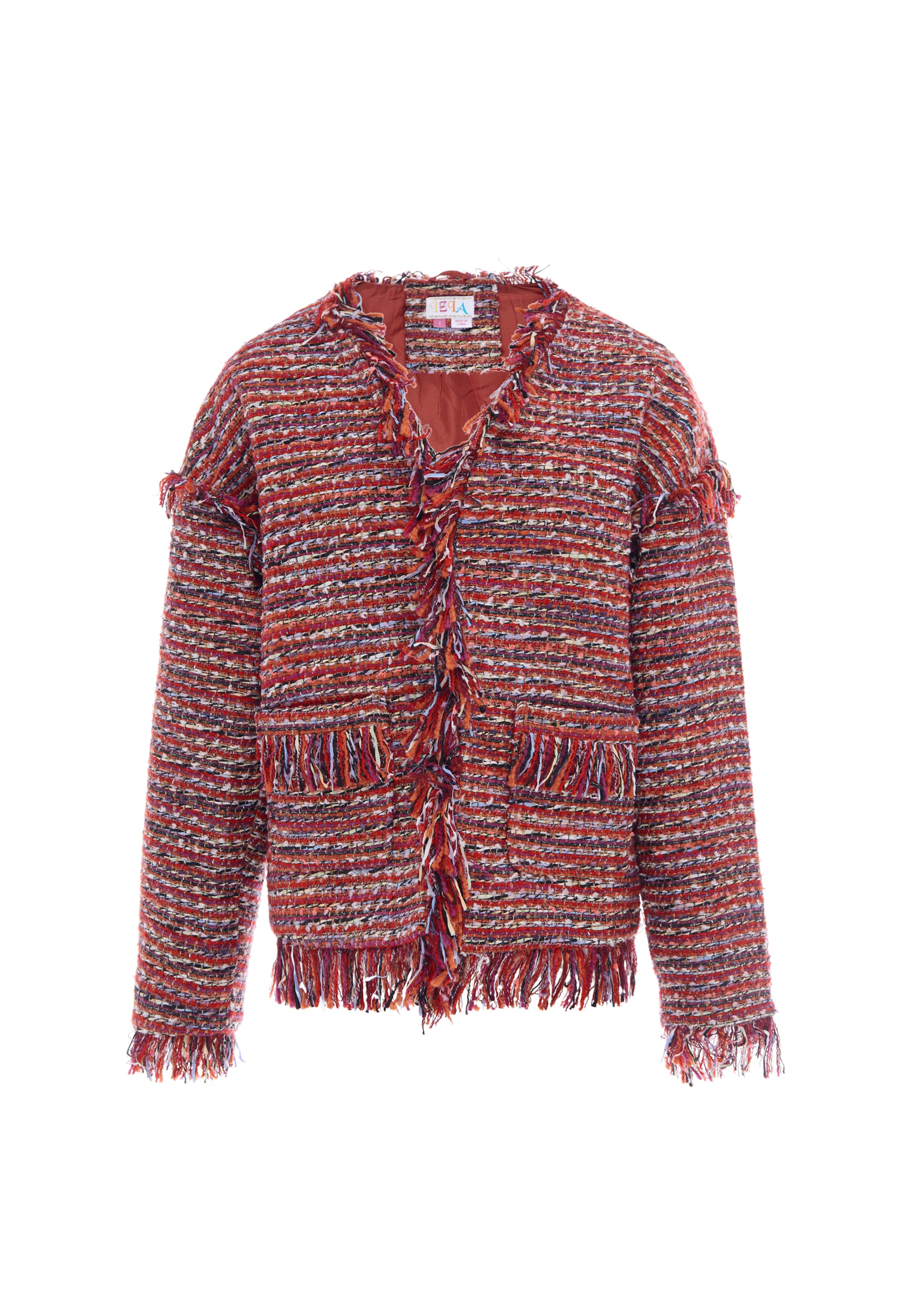 IZIA Gebreid vest in Rood: voorkant