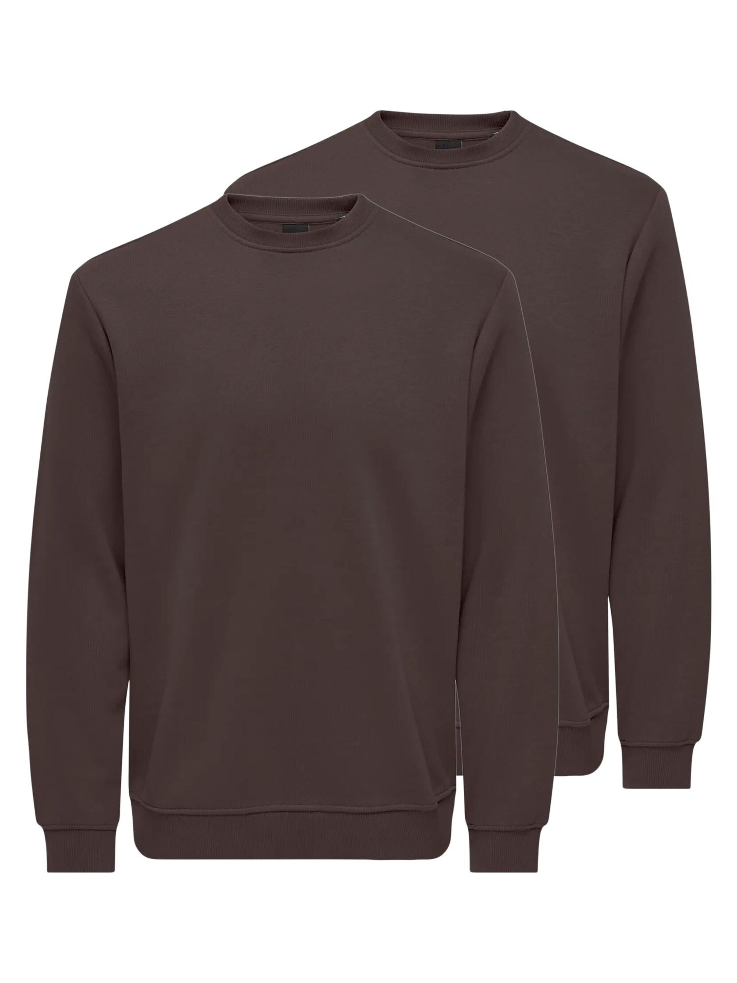 Only & Sons Sweatshirt 'Connor'‌‌‌‌‌‌‌‌ in Braun: Vorderseite