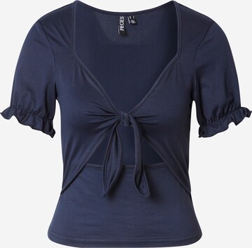 PIECES Shirt 'GINA' in Blue: front