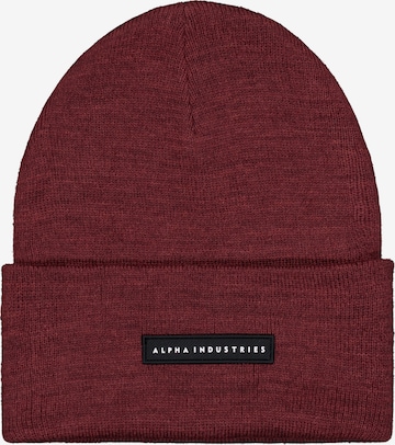 ALPHA INDUSTRIES Шапка в Красный: спереди