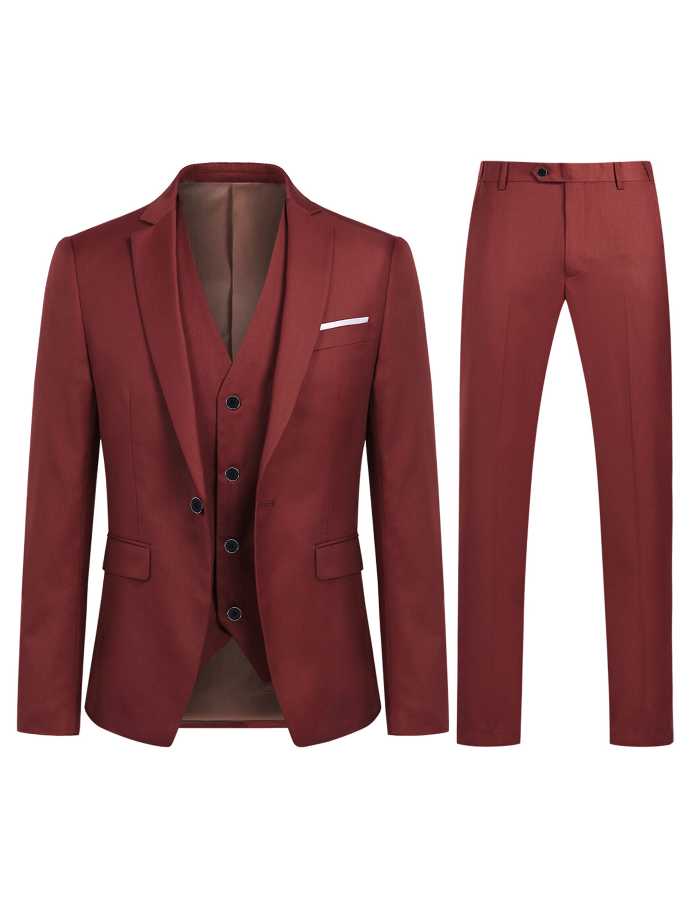YOUTHUP Suit 'Drittel' in Red: front