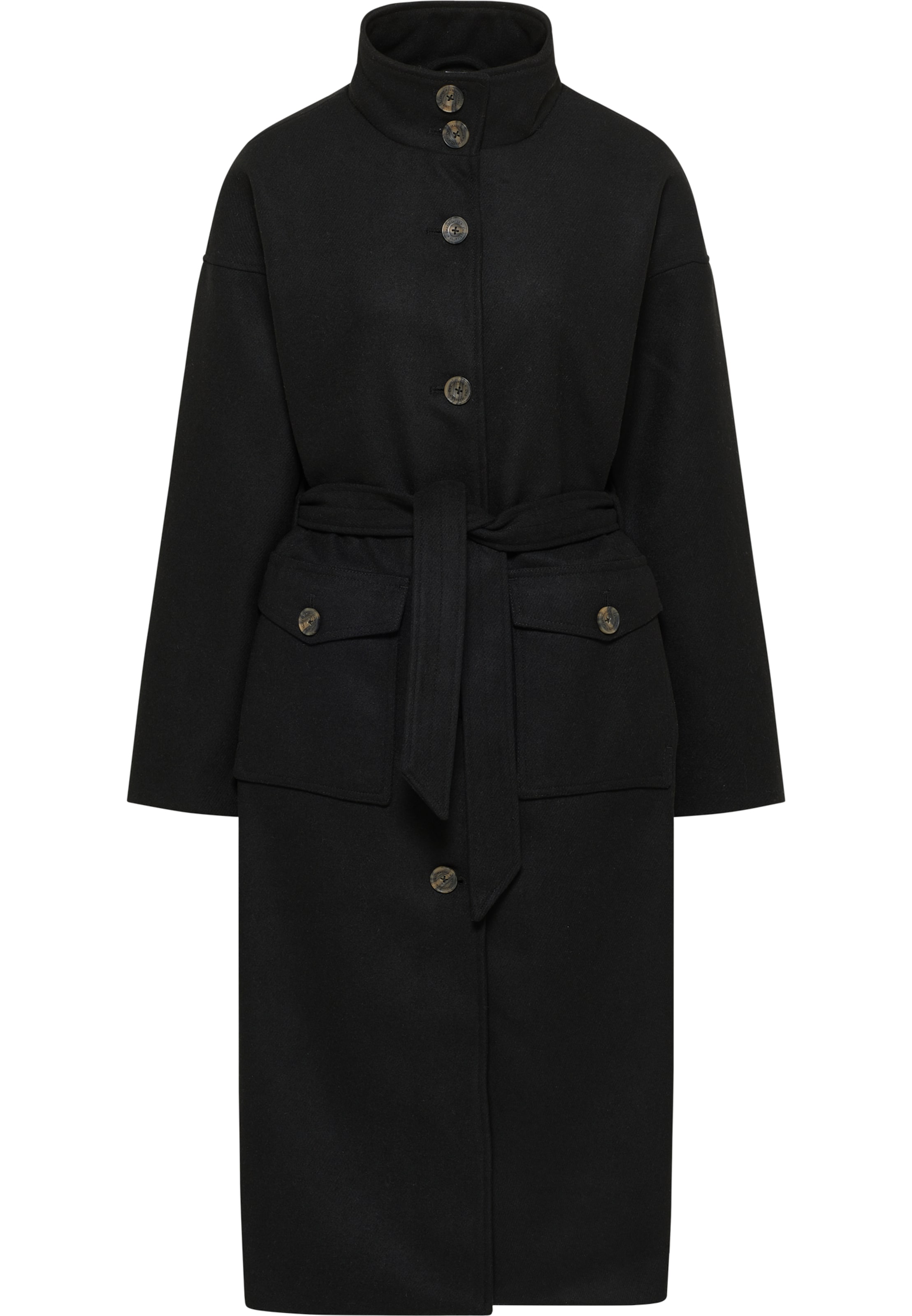 DreiMaster Vintage Übergangsmantel in Schwarz: Vorderseite