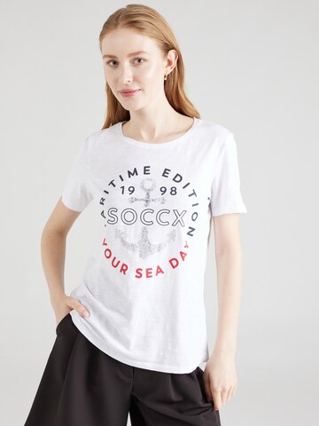 T-shirt Soccx en blanc : devant