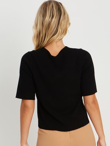 Tussah Skjorte 'TIANA' i svart: bakside
