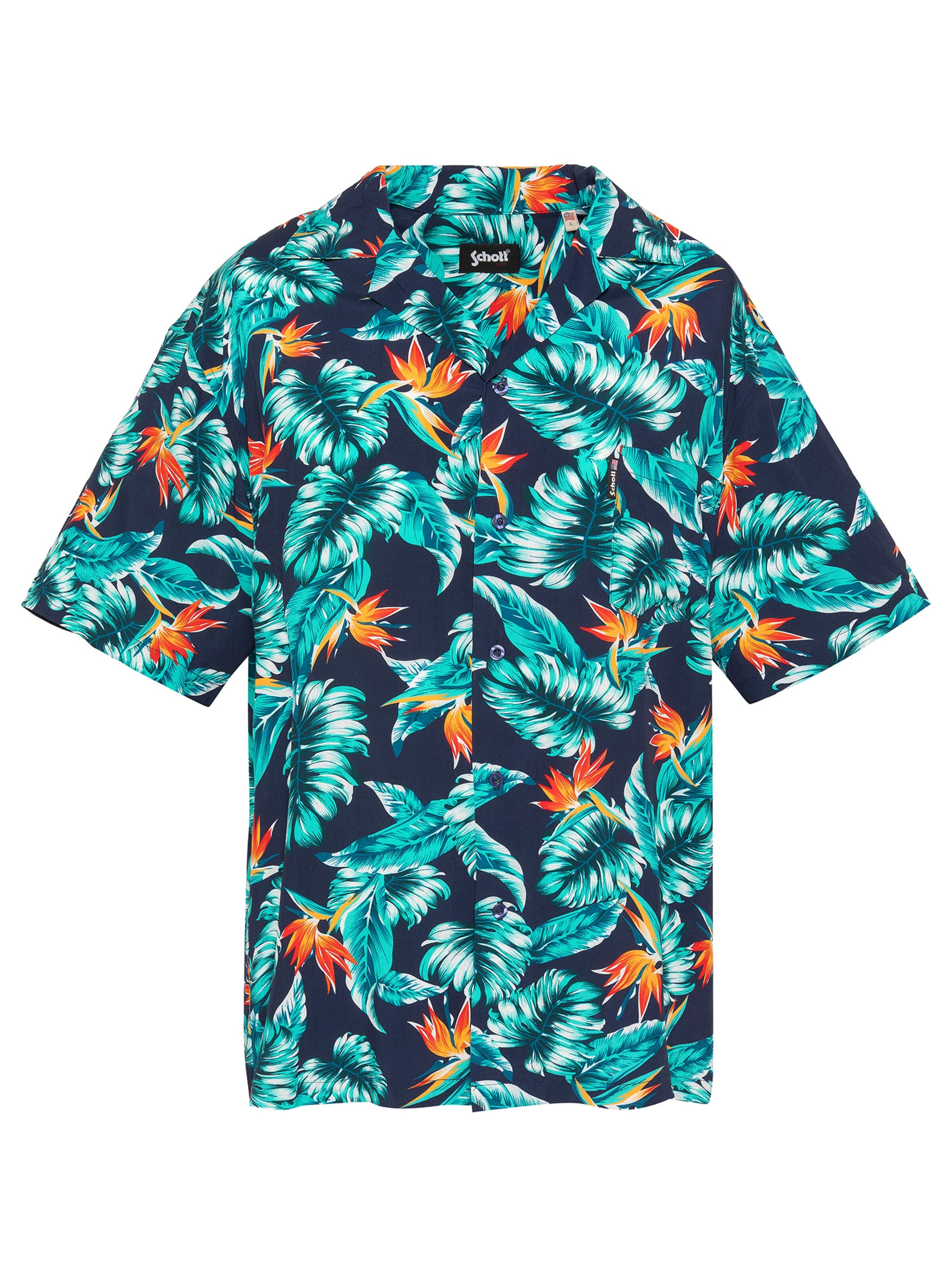 Schott NYC Button Up Shirt in L in Blue, Item view