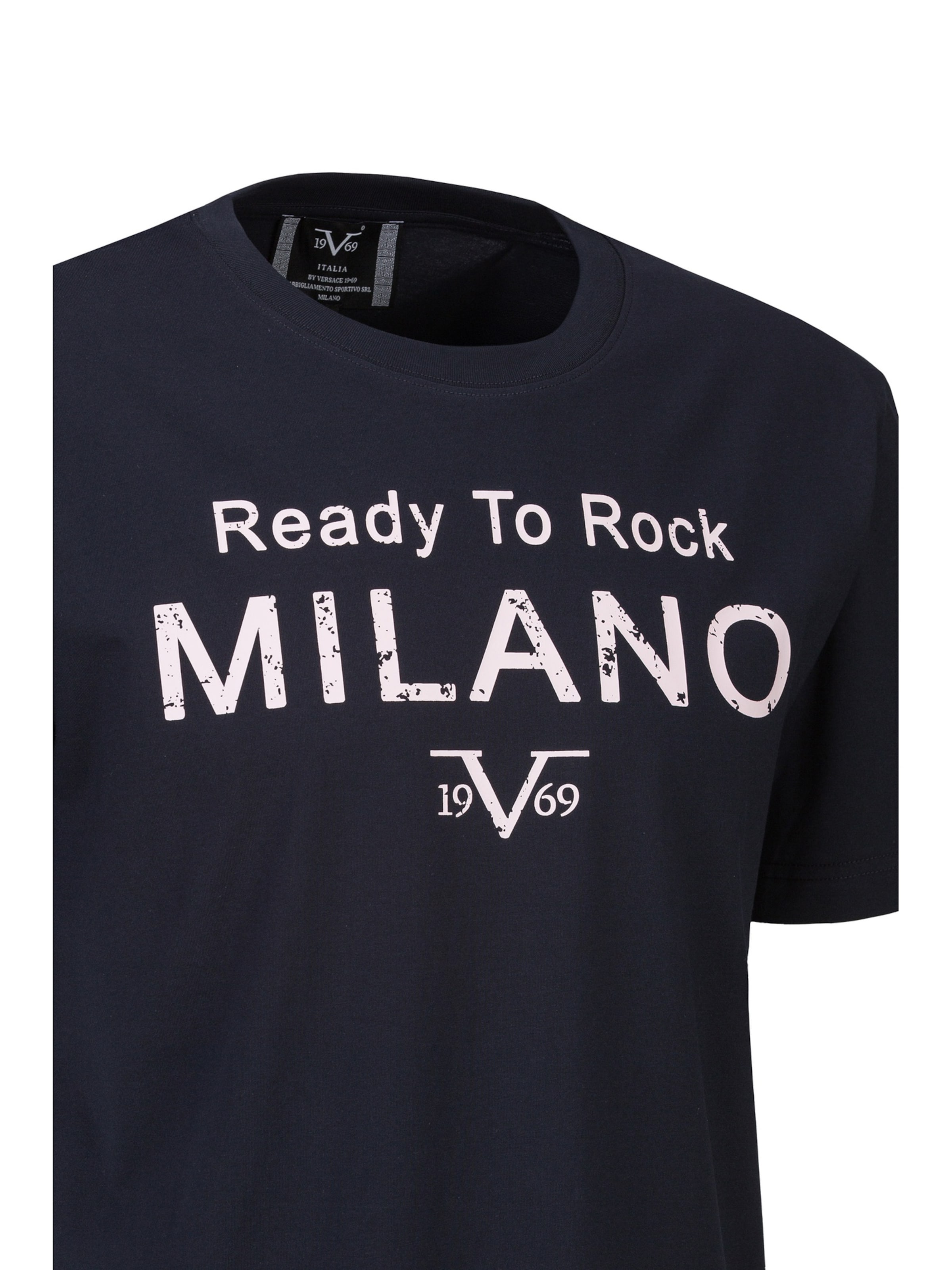 19V69 ITALIA T-Shirt 'Rafael Ready To Rock' in Blau