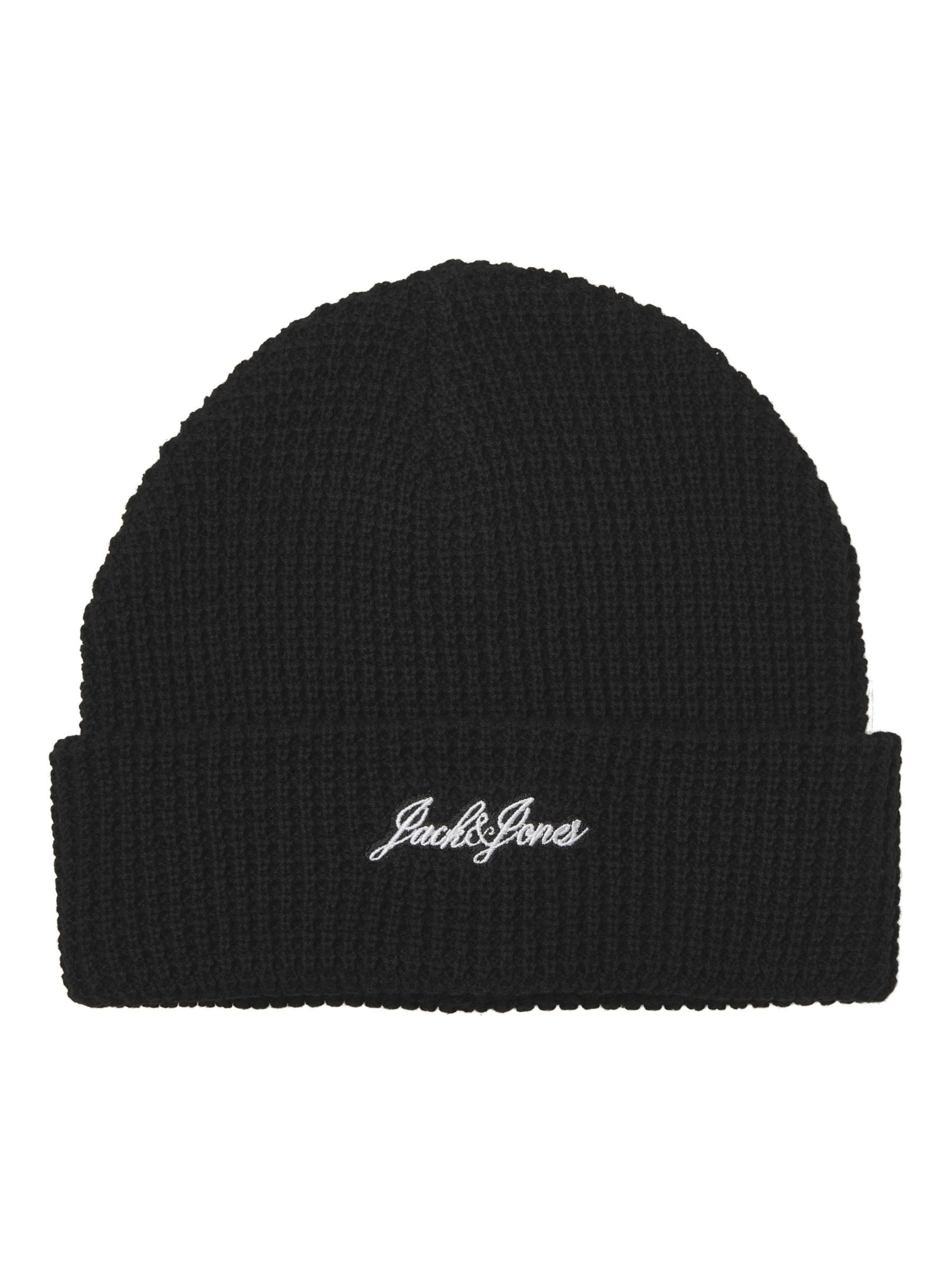 JACK & JONES Beanie in Black: front