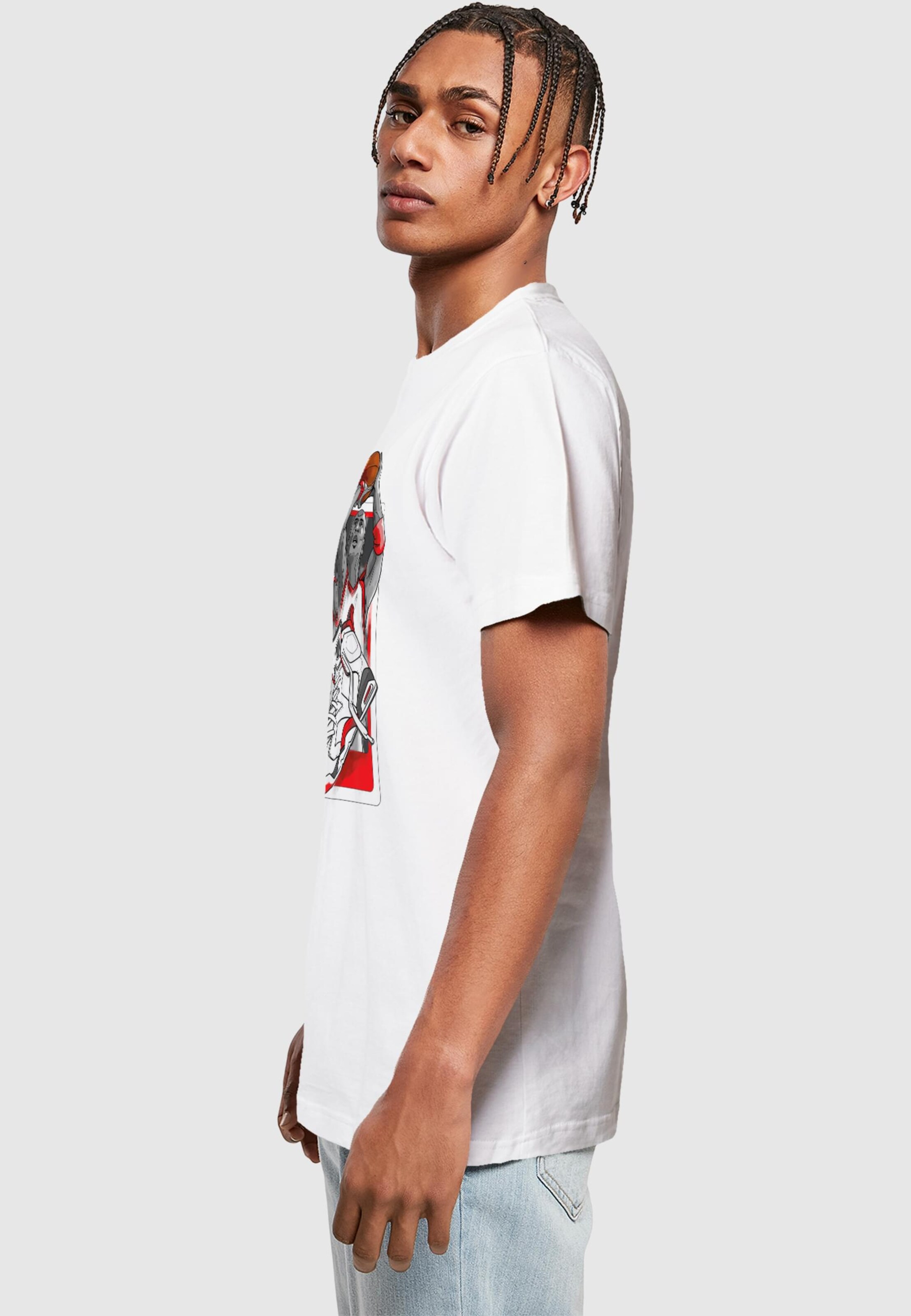 Mister Tee Herren T-Shirt „Ballin Hard 1991“ – Retro-Basketball-Design, 100 % Baumwolle, Regular Fit
