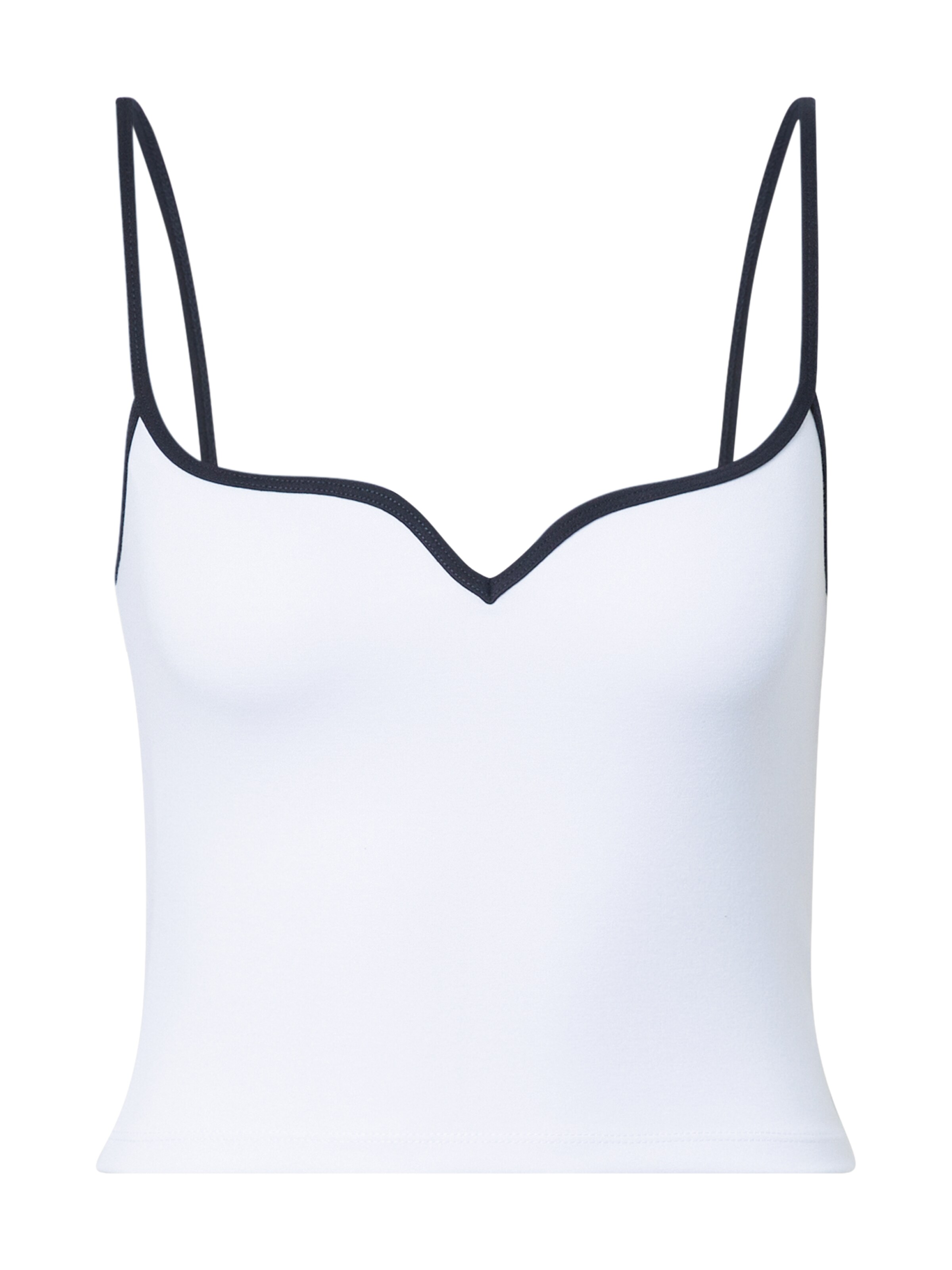 Abercrombie & Fitch Топ в бяло: отпред