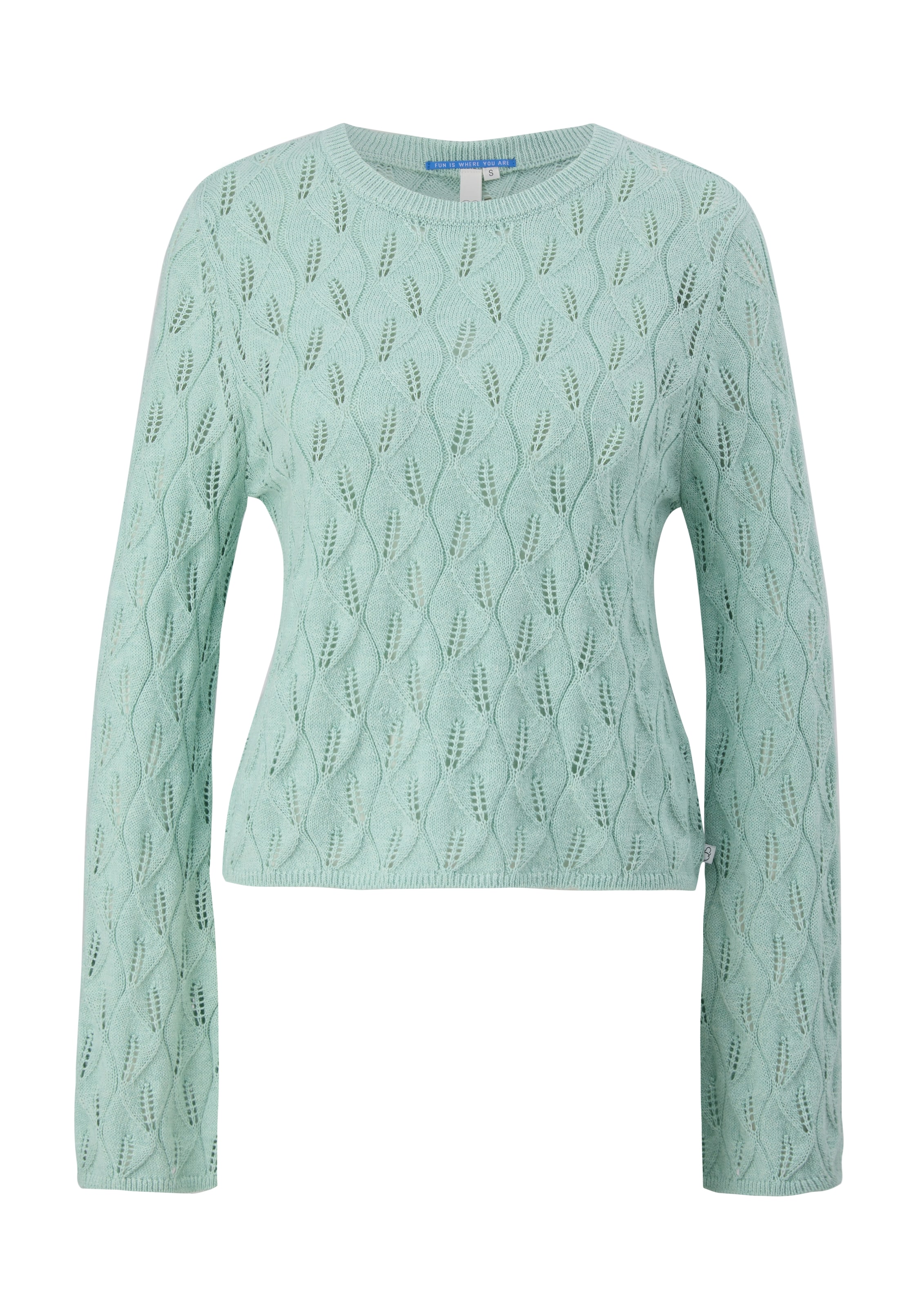QS Pullover in Grün: Vorderseite