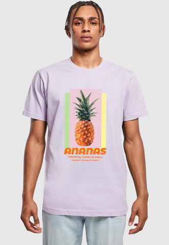 Merchcode Shirt 'Ananas' in Lila: Vorderseite