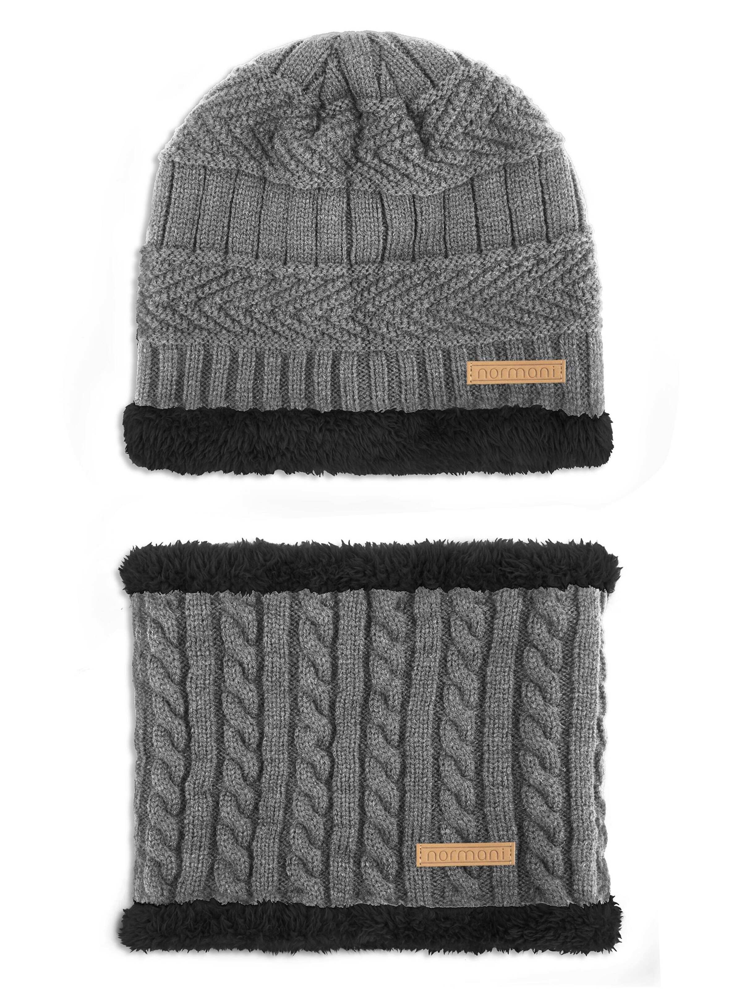 normani Set 'Kebili' in Grau: Vorderseite