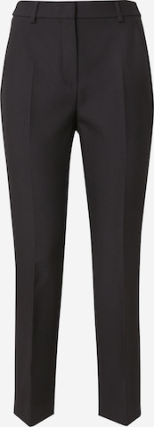 Weekend Max Mara Trousers with creases 'RANA' in Black: front