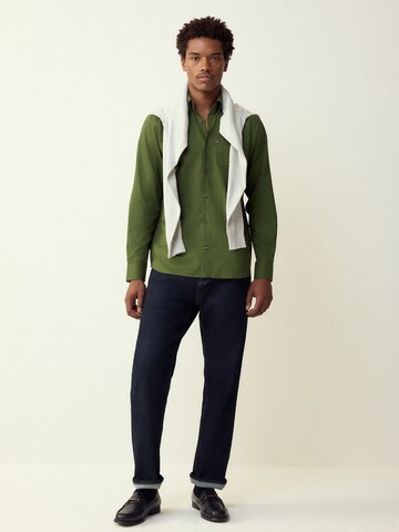 Next Rovný strih Košeľa - Zelená