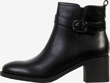 Ankle boots 'Stiefeletten mit Reißverschluss am Absatz' di Super Mode in nero: frontale