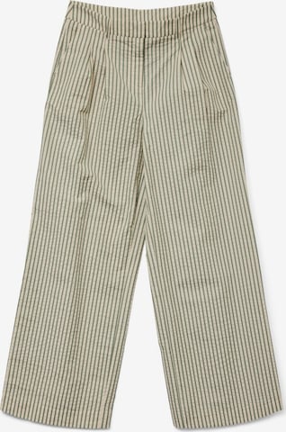 VERO MODAWide Leg/ Široke nogavice Hlače s naborima 'VMSIV' - zelena boja: prednji dio