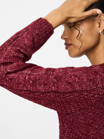 PIECES Sweater 'PCNina' in Red