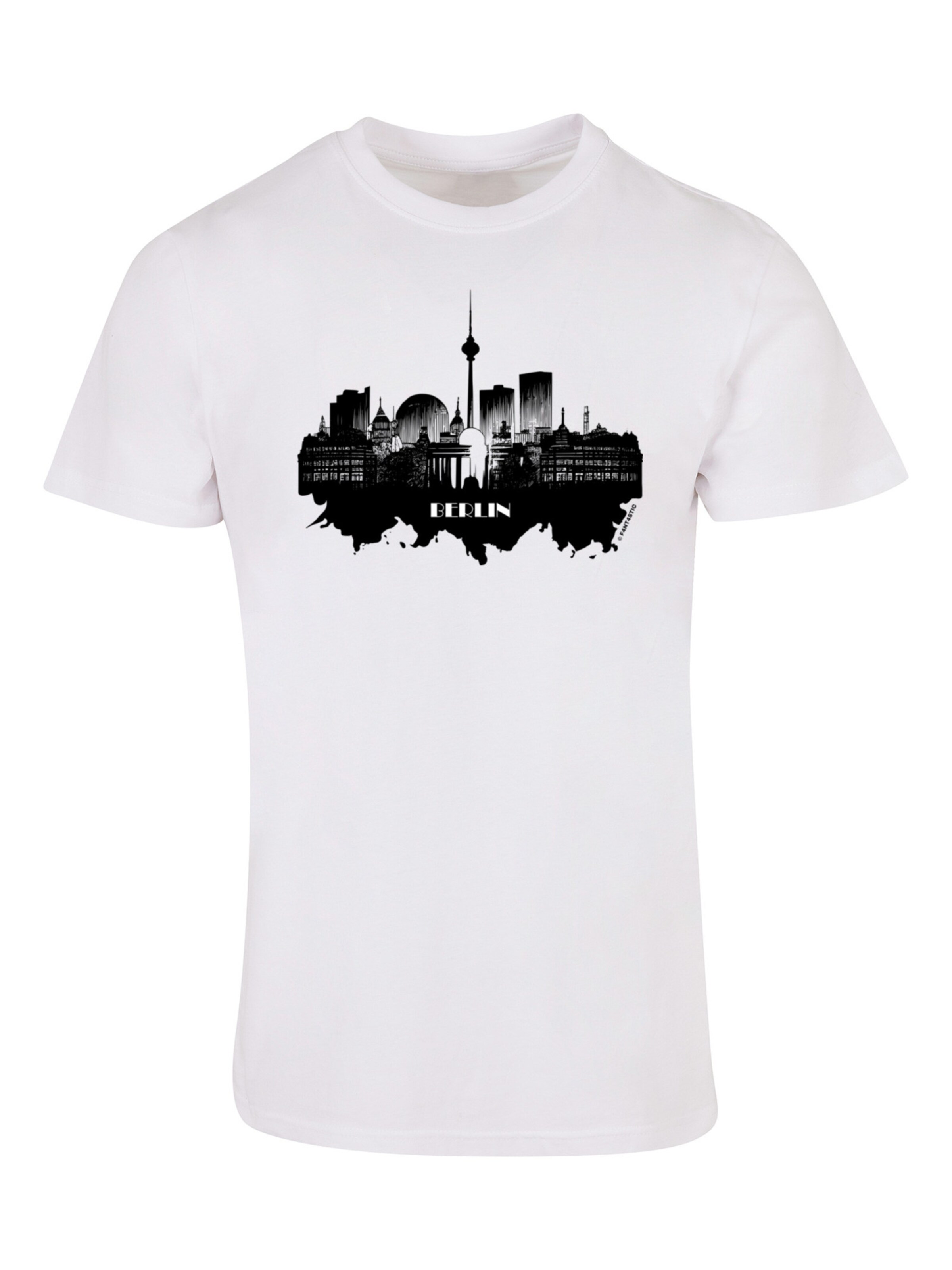 F4NT4STIC T-Shirt 'Cities Collection - Berlin skyline' in Weiß: Vorderseite