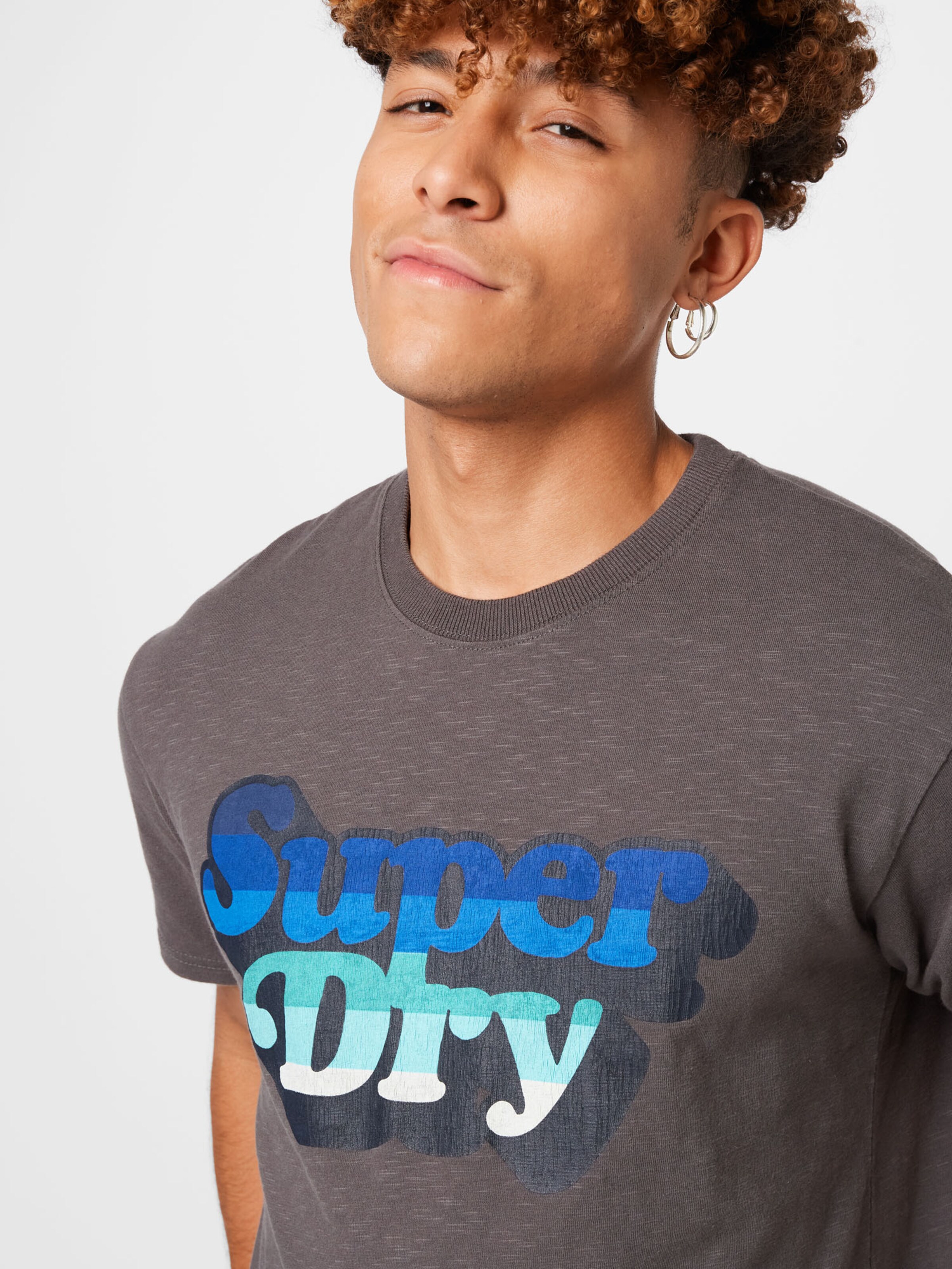Männer Große Größen Superdry T-Shirt 'Vintage Cali' in Grau - WZ30572