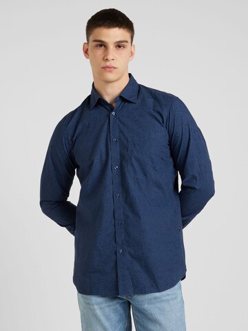 BOSS Regular Fit Hemd 'Remiton' in Blau: Vorderseite