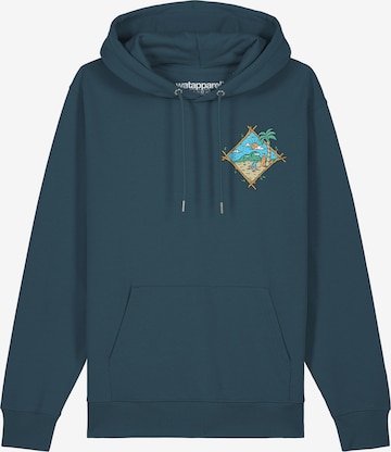 Sweat-shirt ' Beach is calling ' Watapparel en bleu : devant