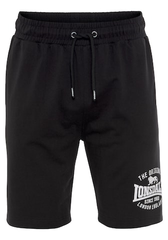 LONSDALE Loose fit Pants in Black: front