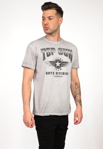 TOP GUN Shirt in Grey: front