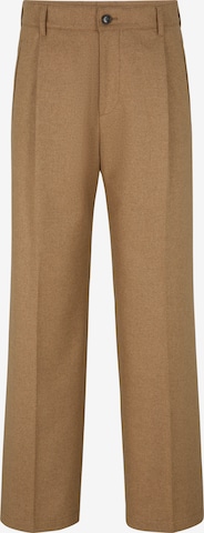 STRELLSON Loose fit Trousers with creases ' Jarod ' in Brown: front