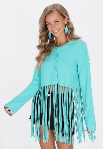 IZIA Neuletakki värissä sininen: etupuoli