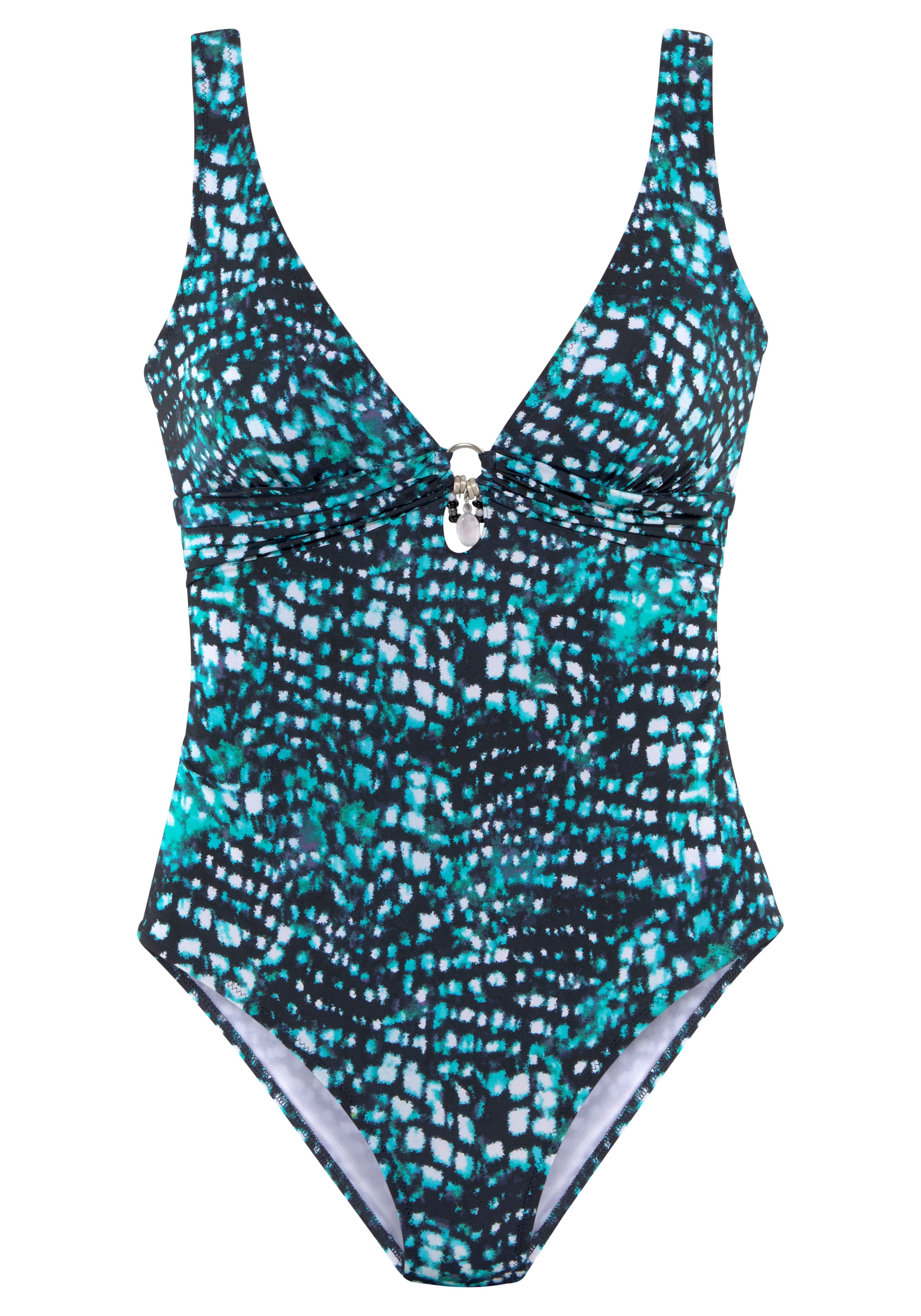 Bruno Banani Triangle Swimsuit in Blue: front