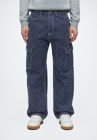 Largi Pantaloni eleganți 'The Pitch' de la SCOTCH & SODA pe albastru: față