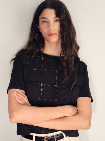 MANGO T-Shirt 'MIFFY' in Schwarz: Vorderseite