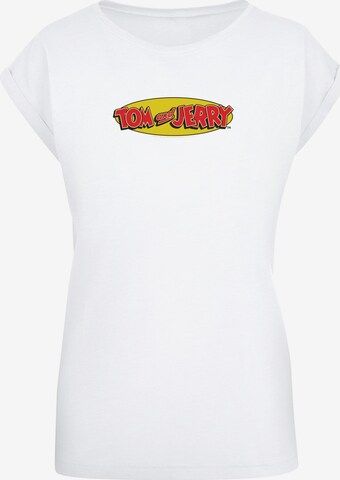 T-shirt 'Tom and Jerry - Inline' ABSOLUTE CULT en blanc : devant