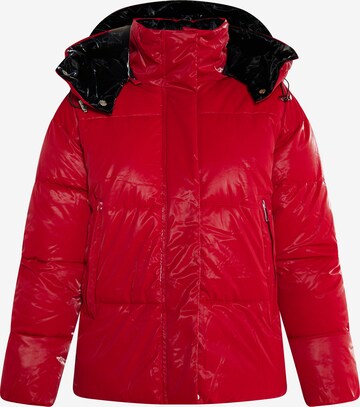 Veste d’hiver faina en rouge : devant